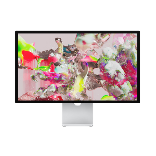 Apple Studio Display 27 inch 5K monitor - angle view showing aluminum design