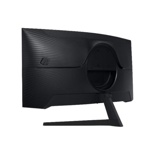 Samsung Odyssey G5 34 inch curved monitor - rear view showing ports