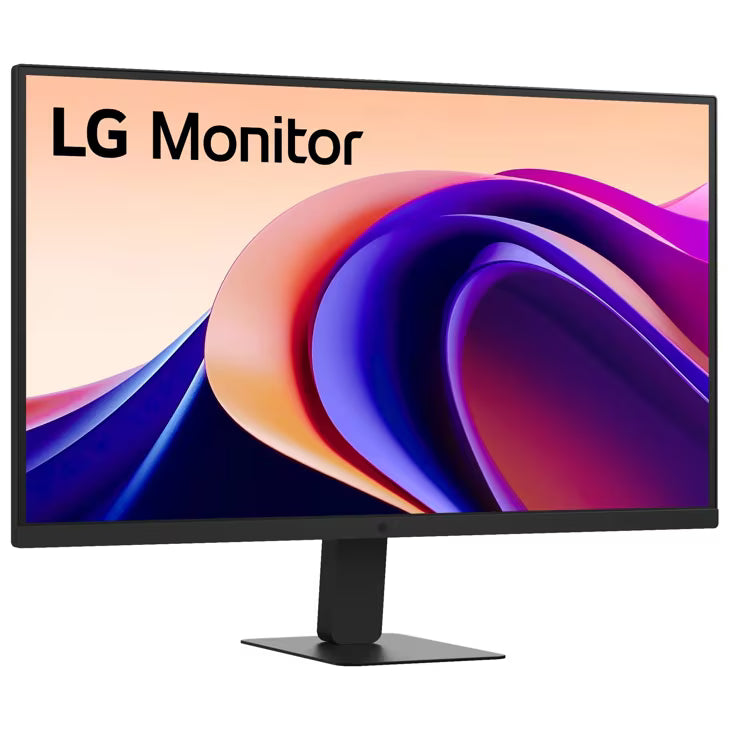 LG 27U631A-B 27 inch monitor - rear angle showing USB-C and ports