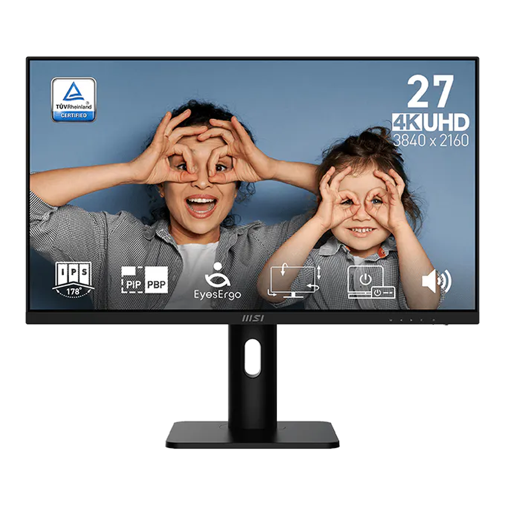 MSI PRO MP273UP E6 27" Monitor Rental in Da Nang | 4K IPS Adjustable Stand